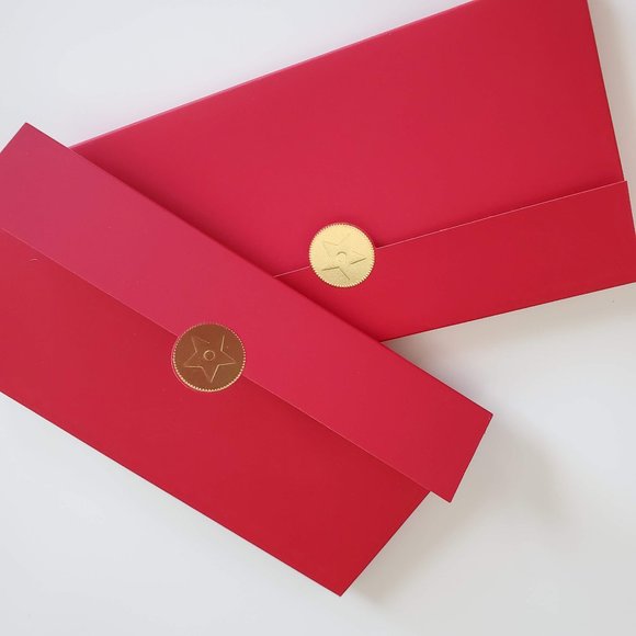 2 x DIOR gold logo Red Lucky Money Envelopes card - Picture 7 of 8
